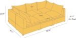 Modular Sectional Sofa, 6 Seater Sleeper Sectional Sofa Modular Sectional Couch for Living Room
