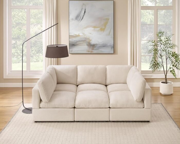 Modular Sectional Sofa, Convertible Sleeper Sofa Modular Sectional Sofa Bed with Ottoman