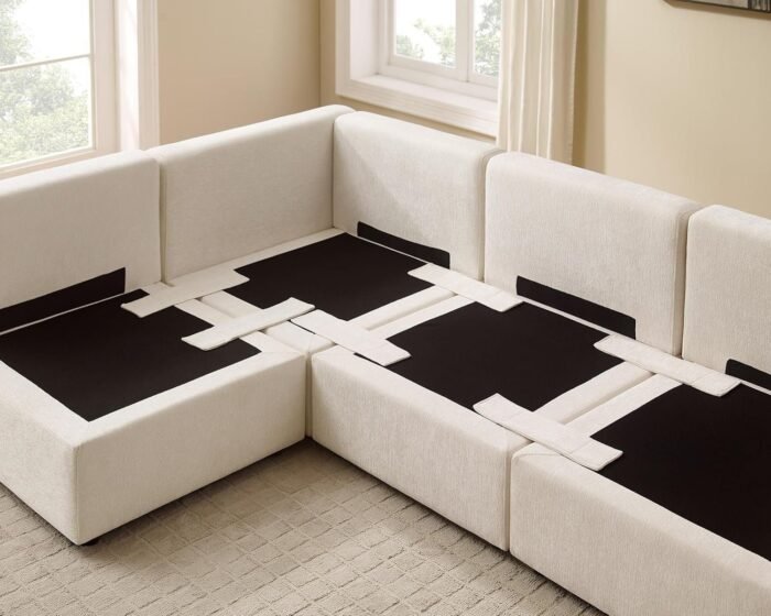 Modular Sectional Sofa, Convertible Sleeper Sofa Modular Sectional Sofa Bed with Ottoman